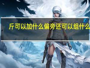 斤可以加什么偏旁还可以组什么词