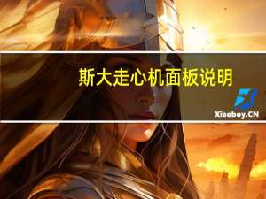 斯大走心机面板说明（斯大走心机）