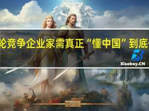 新一轮竞争企业家需真正“懂中国” 到底什么情况嘞