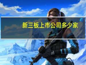 新三板上市公司多少家