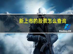 新上市的股票怎么查询
