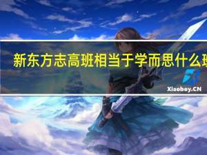 新东方志高班相当于学而思什么班型