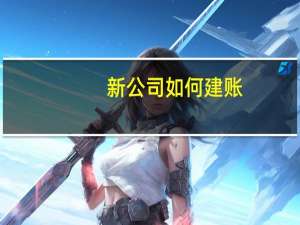 新公司如何建账