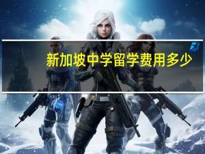 新加坡中学留学费用多少