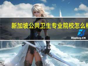 新加坡公共卫生专业院校怎么样