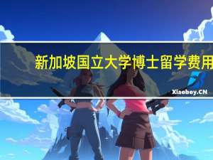 新加坡国立大学博士留学费用