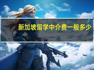 新加坡留学中介费一般多少