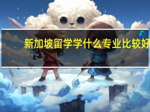 新加坡留学学什么专业比较好
