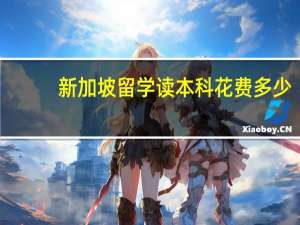 新加坡留学读本科花费多少