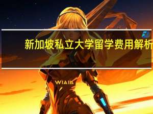 新加坡私立大学留学费用解析