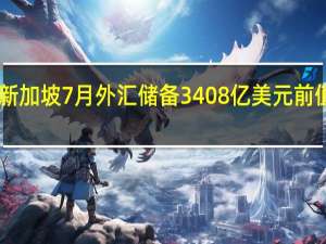 新加坡7月外汇储备 3408亿美元前值3311.9亿美元
