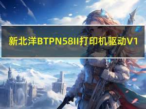 新北洋BTPN58II打印机驱动 V1.0 官方版（新北洋BTPN58II打印机驱动 V1.0 官方版功能简介）