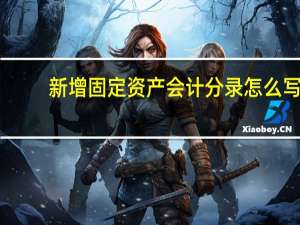 新增固定资产会计分录怎么写