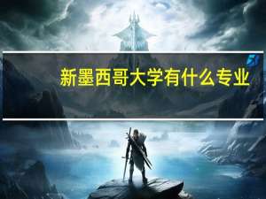 新墨西哥大学有什么专业