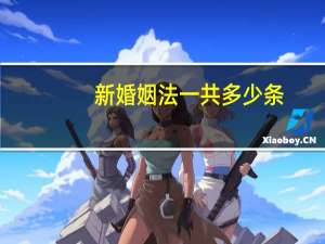 新婚姻法一共多少条