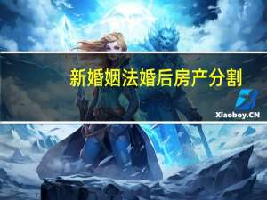 新婚姻法婚后房产分割