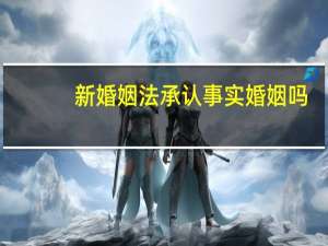 新婚姻法承认事实婚姻吗