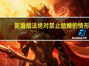 新婚姻法绝对禁止结婚的情形