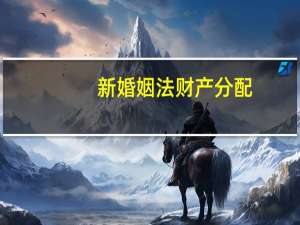 新婚姻法财产分配