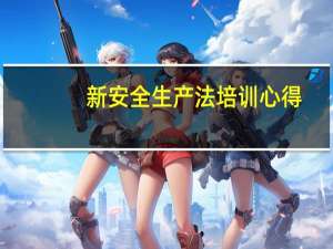 新安全生产法培训心得