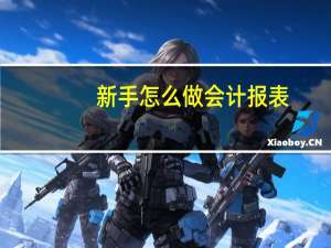 新手怎么做会计报表（新手会计如何做报表）