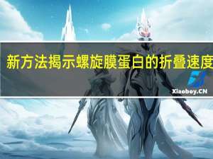 新方法揭示螺旋膜蛋白的折叠速度极限