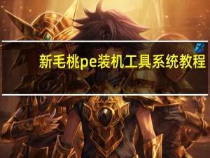 新毛桃pe装机工具系统教程（用最新老毛桃PE怎么装系统）