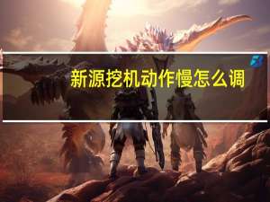 新源挖机动作慢怎么调