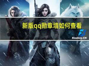 新版qq勋章墙如何查看（新版qq勋章墙不见了）