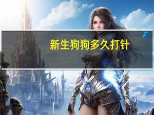 新生狗狗多久打针