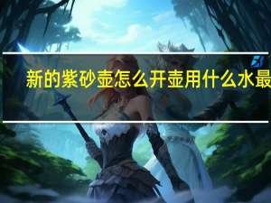 新的紫砂壶怎么开壶用什么水最好（新的紫砂壶怎么开壶）