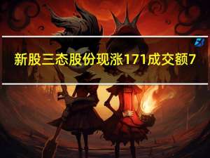 新股三态股份现涨171%成交额7.86亿元换手率34.79%