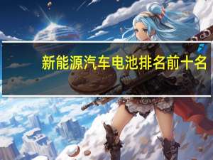 新能源汽车电池排名前十名