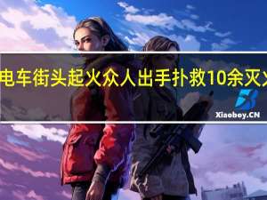 新能源电车街头起火 众人出手扑救 10余灭火器化险为夷