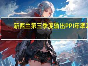 新西兰第三季度输出PPI年率 2.1%前值3%新西兰第三季度输入PPI年率 1.5%前值1.1%