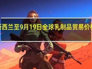 新西兰至9月19日全球乳制品贸易价格指数 4.6%前值2.7%
