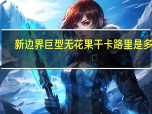新边界 巨型无花果干卡路里是多少