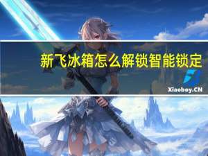 新飞冰箱怎么解锁智能锁定