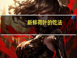 新鲜荷叶的吃法