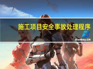施工项目安全事故处理程序