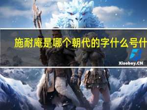 施耐庵是哪个朝代的字什么号什么（施耐庵是哪个朝代的）