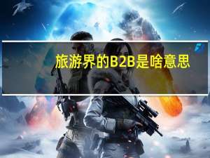 旅游界的B2B是啥意思