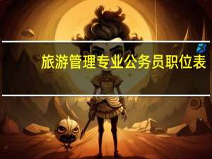 旅游管理专业公务员职位表