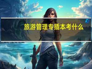 旅游管理专插本考什么