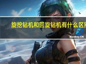 旋挖钻机和回旋钻机有什么区别