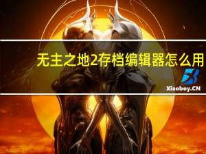 无主之地2存档编辑器怎么用（无主之地2存档编辑器怎么用）