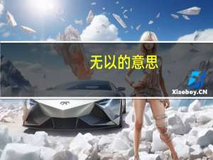 无以的意思（无以）