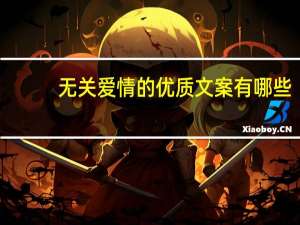 无关爱情的优质文案有哪些
