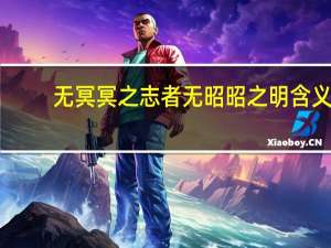 无冥冥之志者无昭昭之明含义