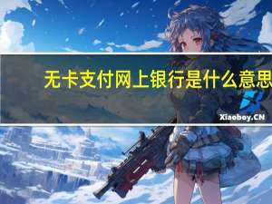 无卡支付网上银行是什么意思（无卡支付）